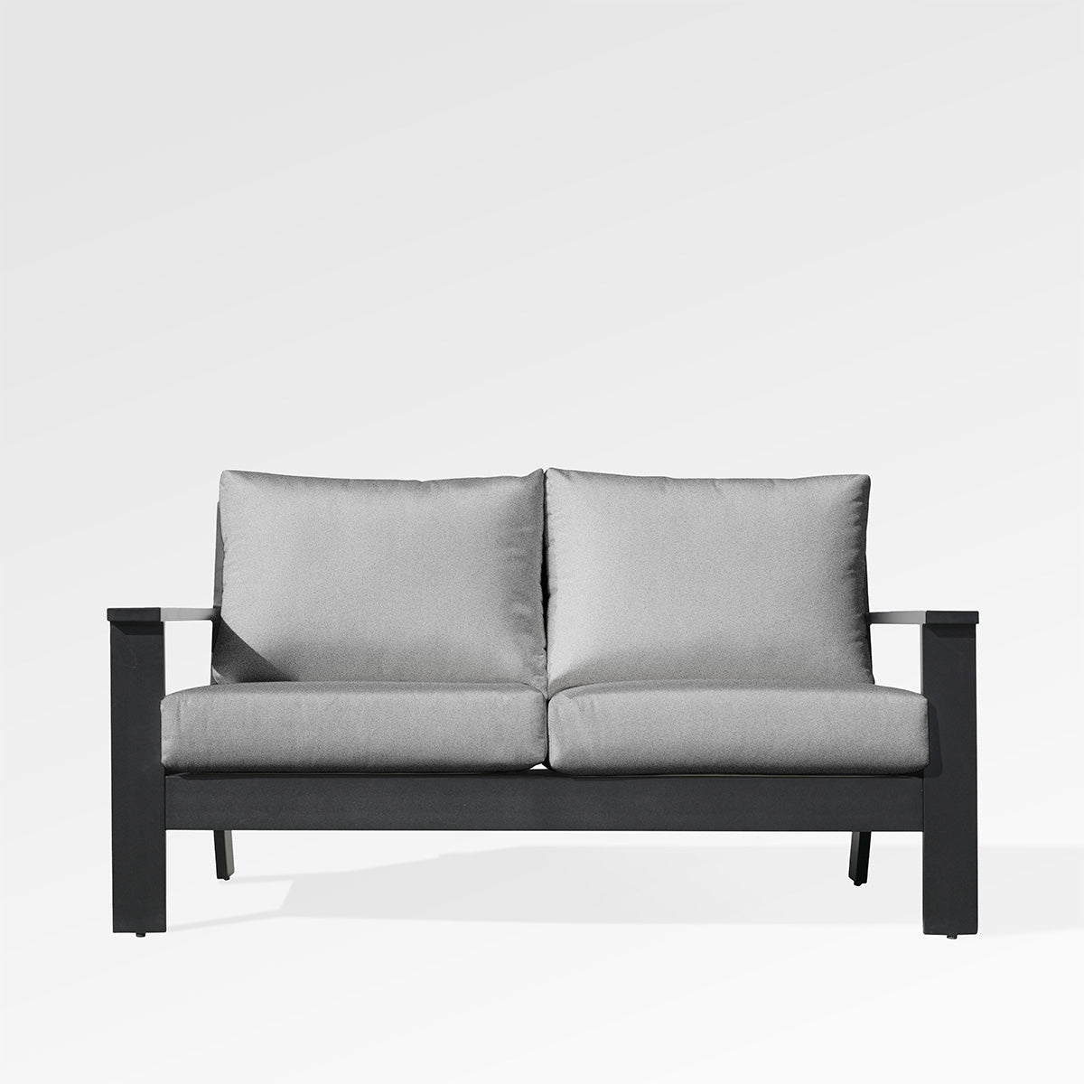 Causeuse Magnolia | Aluminium noir avec coussins Sunbrella® | 165 cm - Les Trouvailles de JustineloveseatsEncloverOuiGris granite