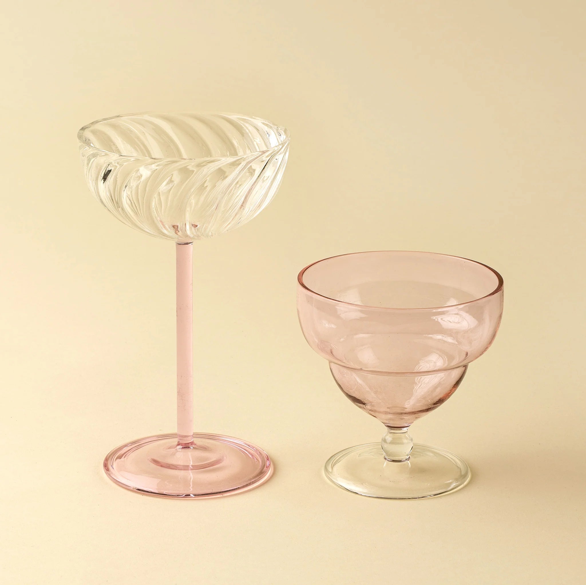 Celeste Coupe, Rose | Verre Raffiné | Fait à la main | Écoresponsable | Indaba - Les Trouvailles de JustineIndaba Home