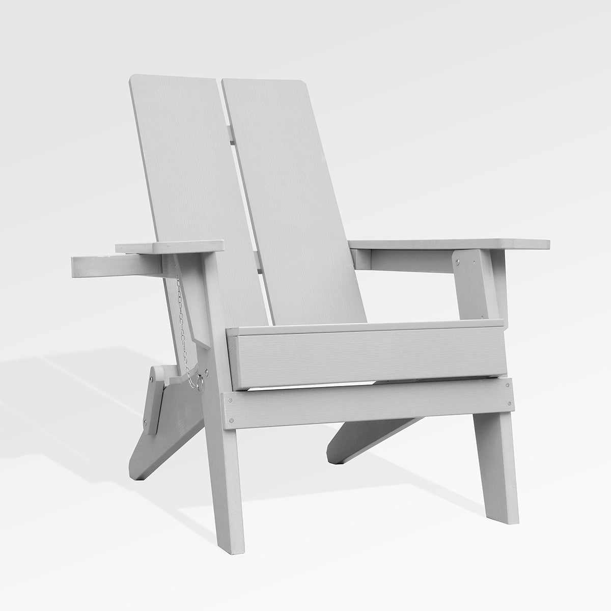 Chaise Adirondack pliante | 2 panneaux | Porte - gobelet intégré - Les Trouvailles de JustinechairsEncloverBlanc