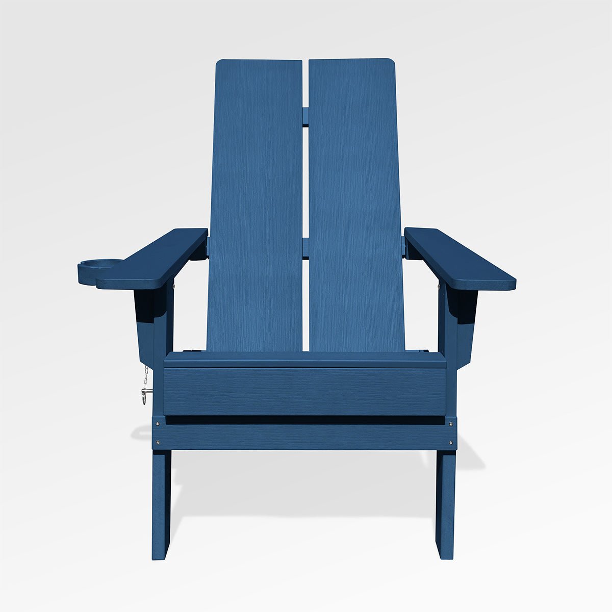 Chaise Adirondack pliante | 2 panneaux | Porte - gobelet intégré - Les Trouvailles de JustinechairsEncloverBleu marine