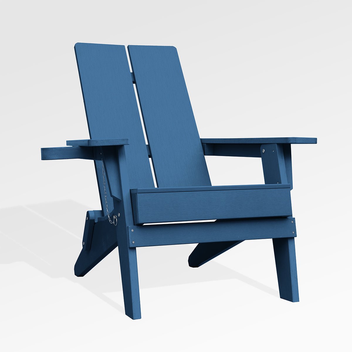 Chaise Adirondack pliante | 2 panneaux | Porte - gobelet intégré - Les Trouvailles de JustinechairsEncloverBleu marine