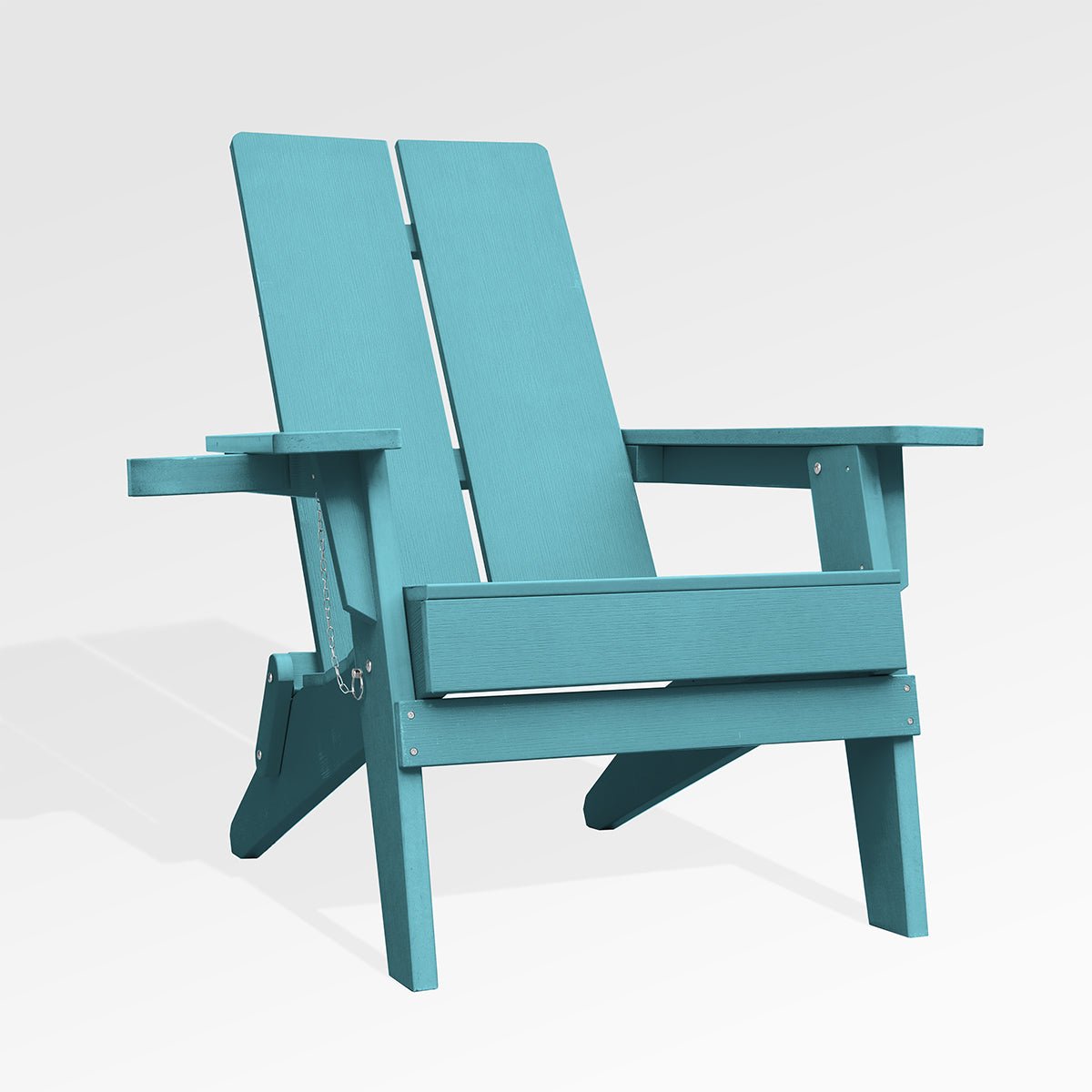 Chaise Adirondack pliante | 2 panneaux | Porte - gobelet intégré - Les Trouvailles de JustinechairsEncloverBleu sarcelle