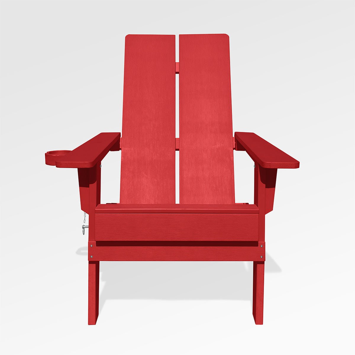 Chaise Adirondack pliante | 2 panneaux | Porte - gobelet intégré - Les Trouvailles de JustinechairsEncloverRouge