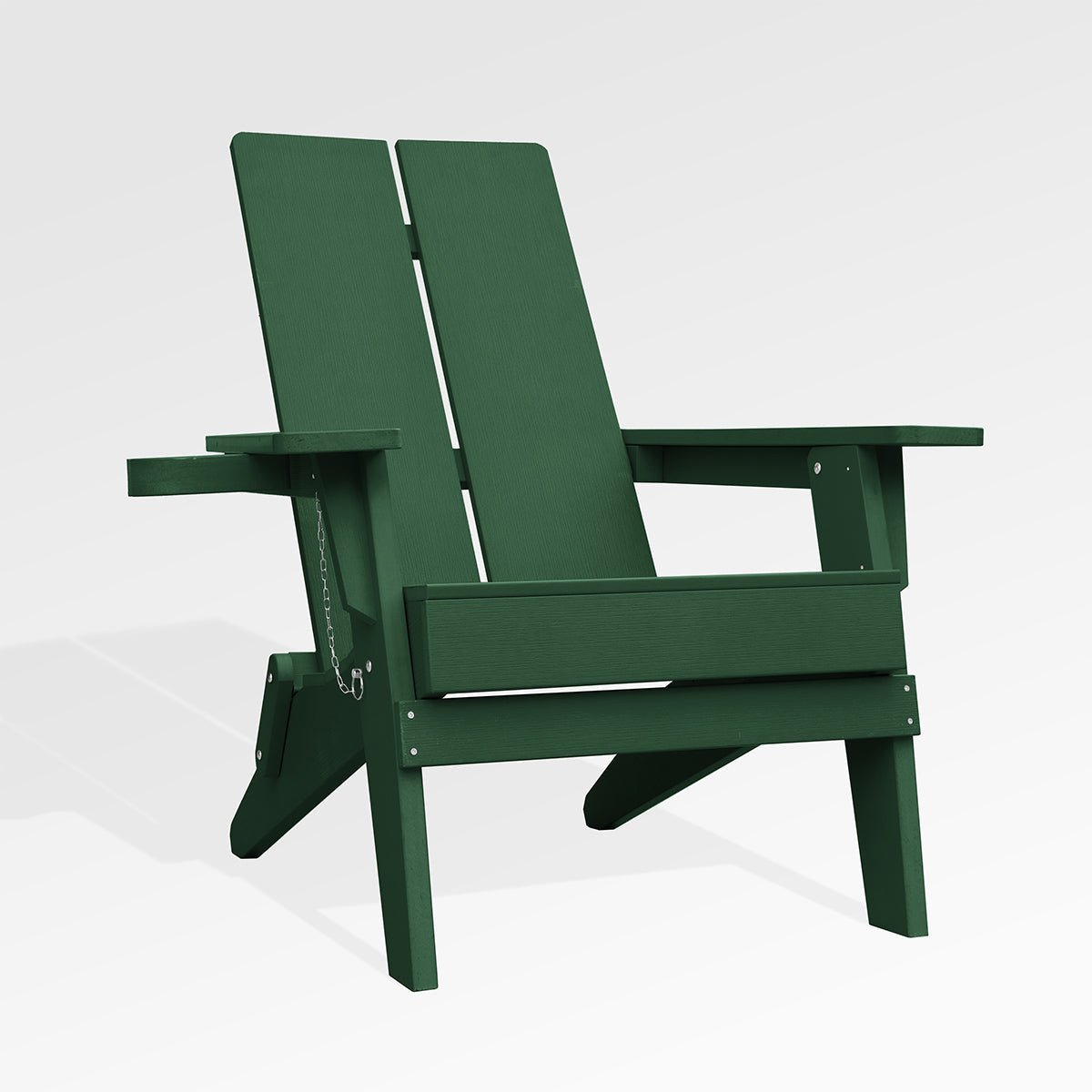 Chaise Adirondack pliante | 2 panneaux | Porte - gobelet intégré - Les Trouvailles de JustinechairsEncloverVert