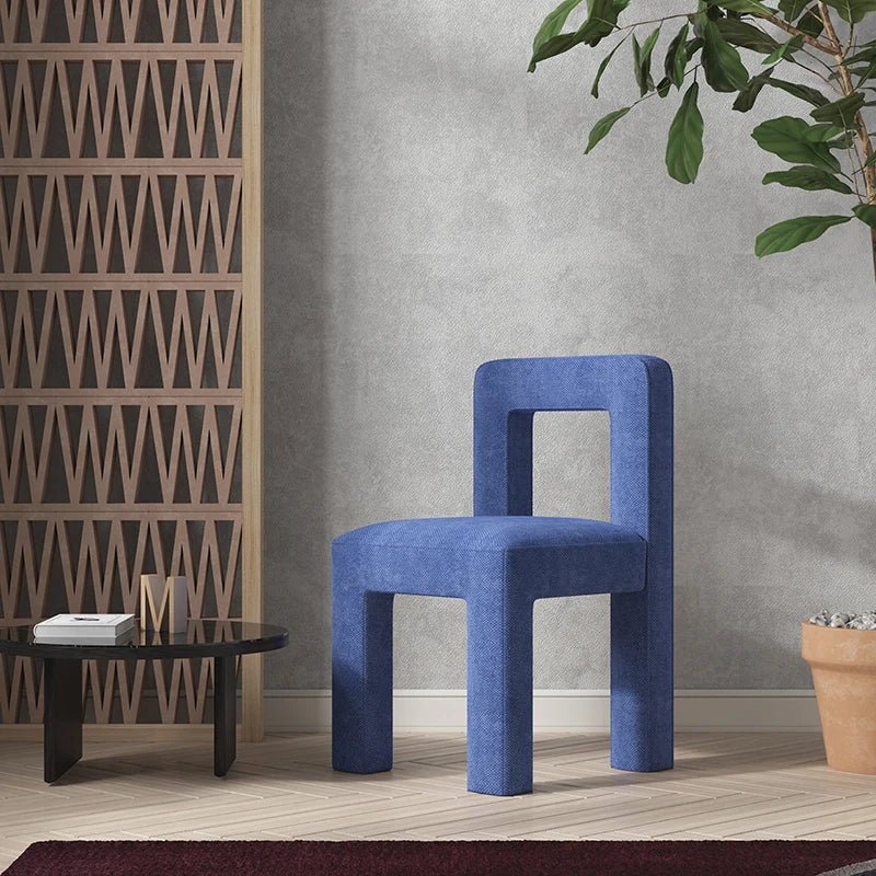 Chaise Hiroshi | Style japonais | Tissu lin premium - Les Trouvailles de JustineChairNisu HomeBleu
