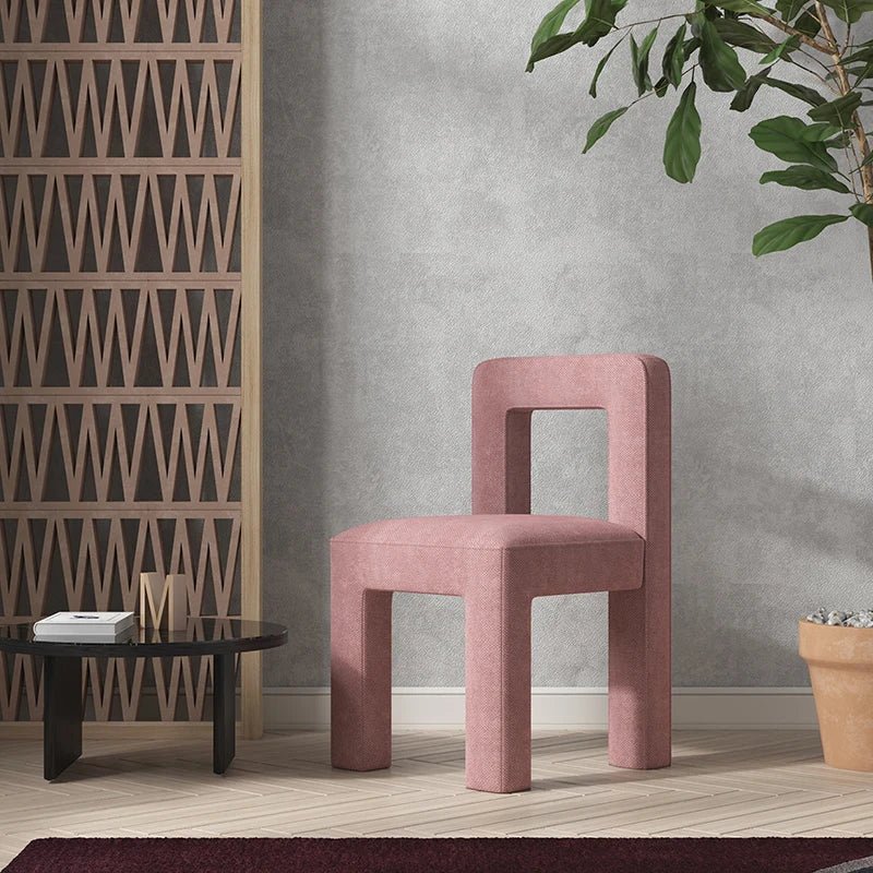 Chaise Hiroshi | Style japonais | Tissu lin premium - Les Trouvailles de JustineChairNisu HomeRose