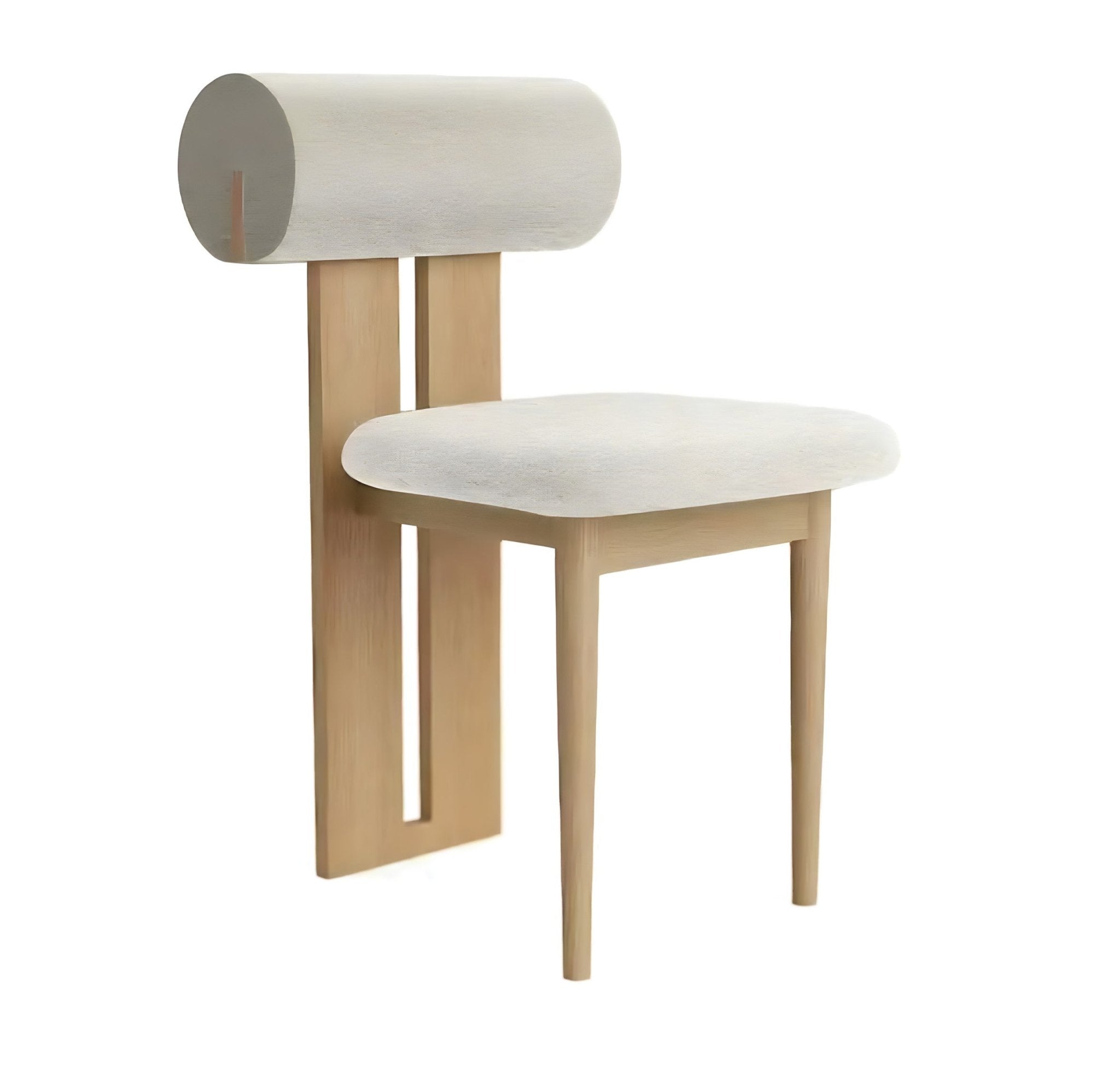 Chaise Izumi | Velours luxueux | Pieds boisés - Les Trouvailles de JustineChairNisu HomeBlancBois naturelUnité