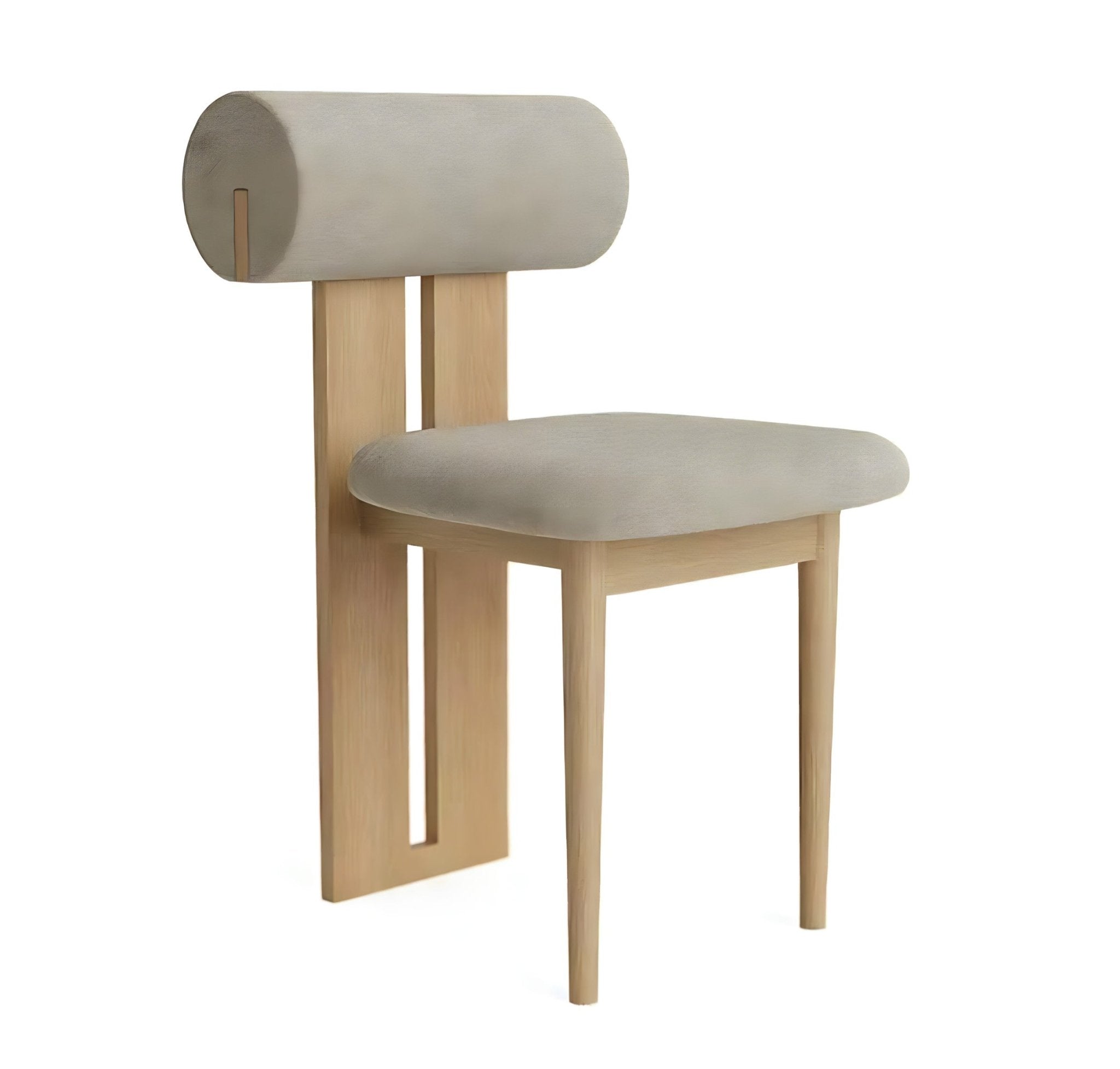 Chaise Izumi | Velours luxueux | Pieds boisés - Les Trouvailles de JustineChairNisu HomeGris foncéBois naturelUnité