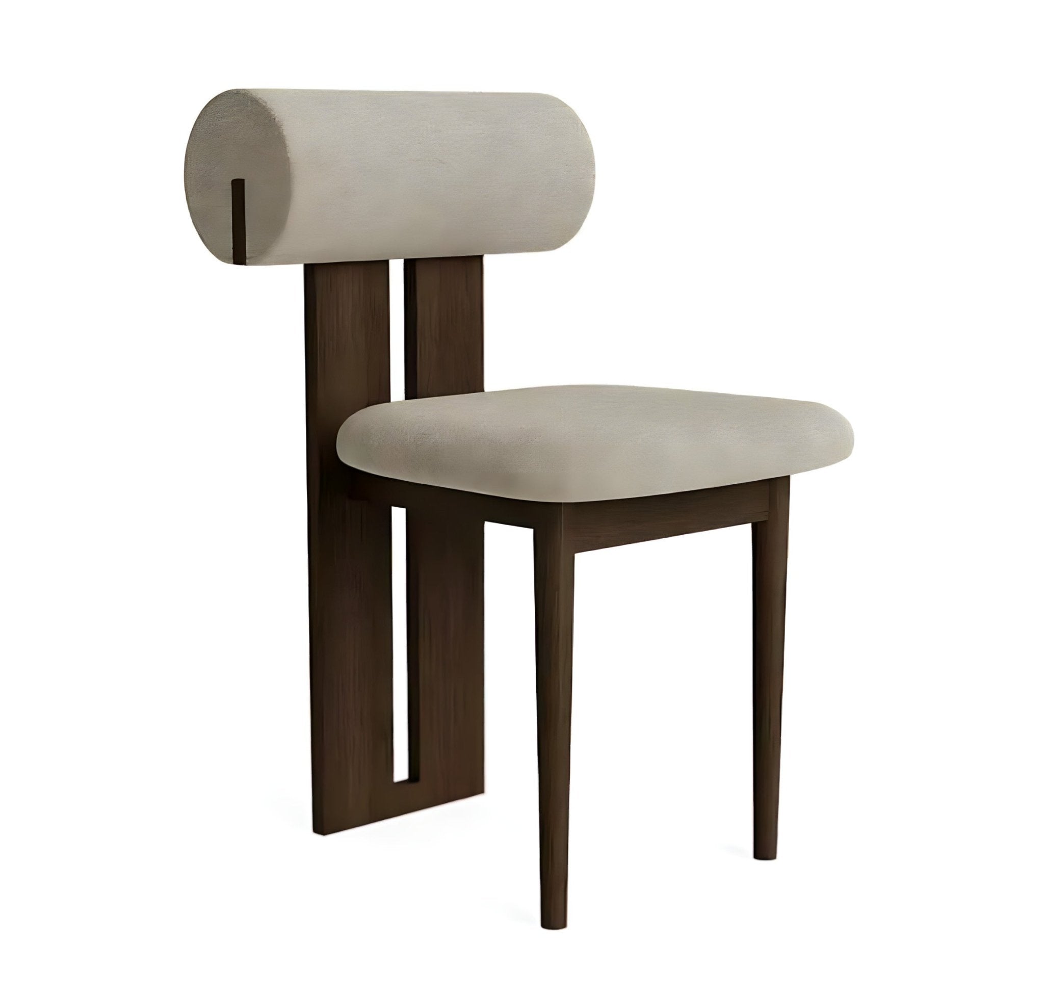 Chaise Izumi | Velours luxueux | Pieds boisés - Les Trouvailles de JustineChairNisu HomeGris foncéWalnutUnité