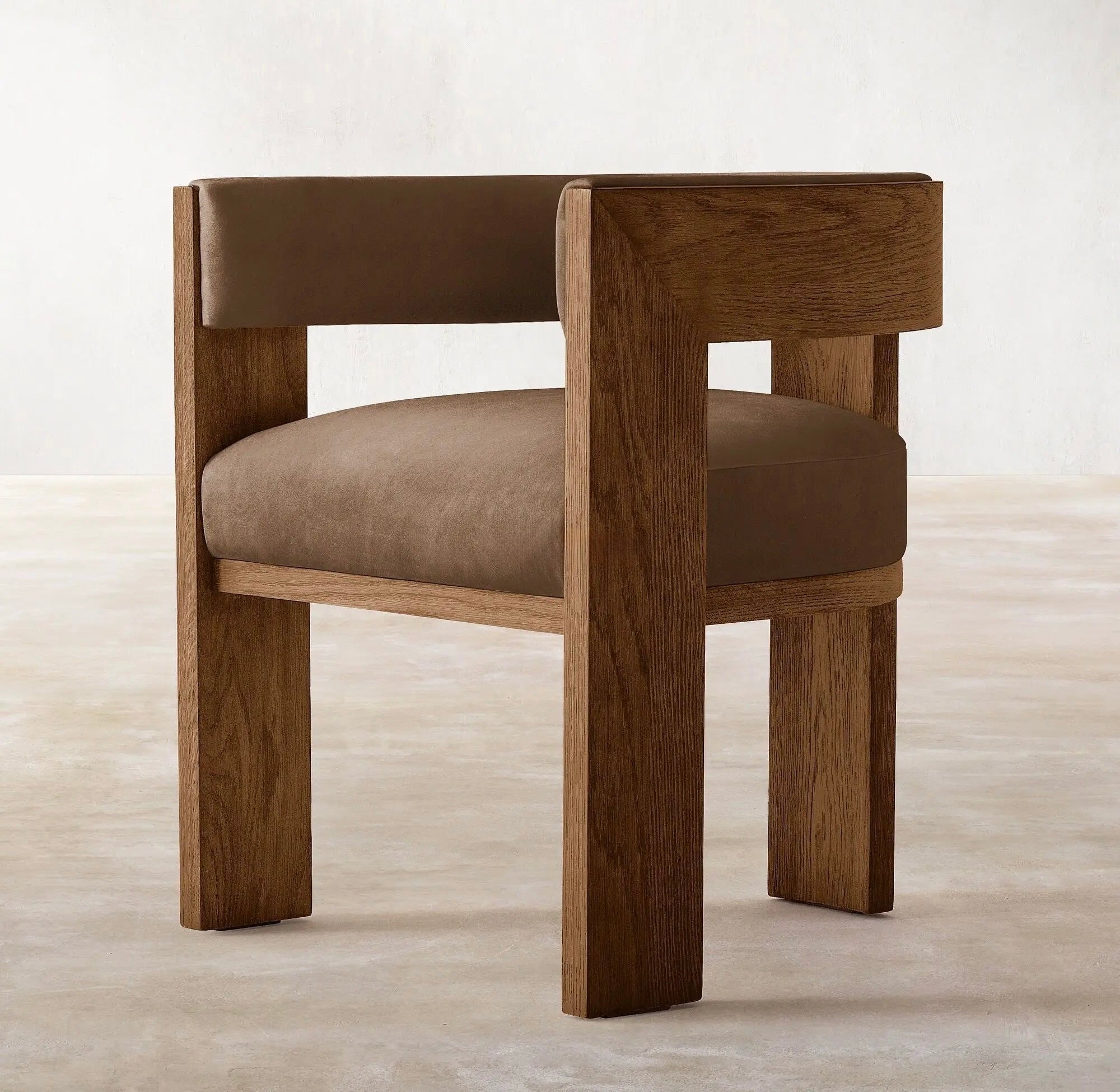 Chaise Miran | Cuir et chêne massif | Design contemporain - Les Trouvailles de JustineNisu HomeBrunUnité
