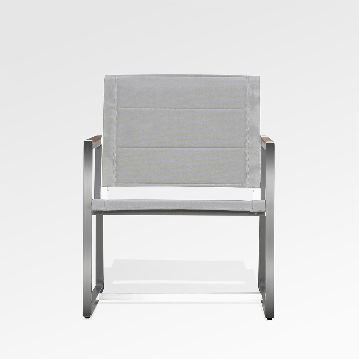 Chaise suspendue Pine | Acier inoxydable & inserts en teck - Les Trouvailles de JustinechairsEnclover