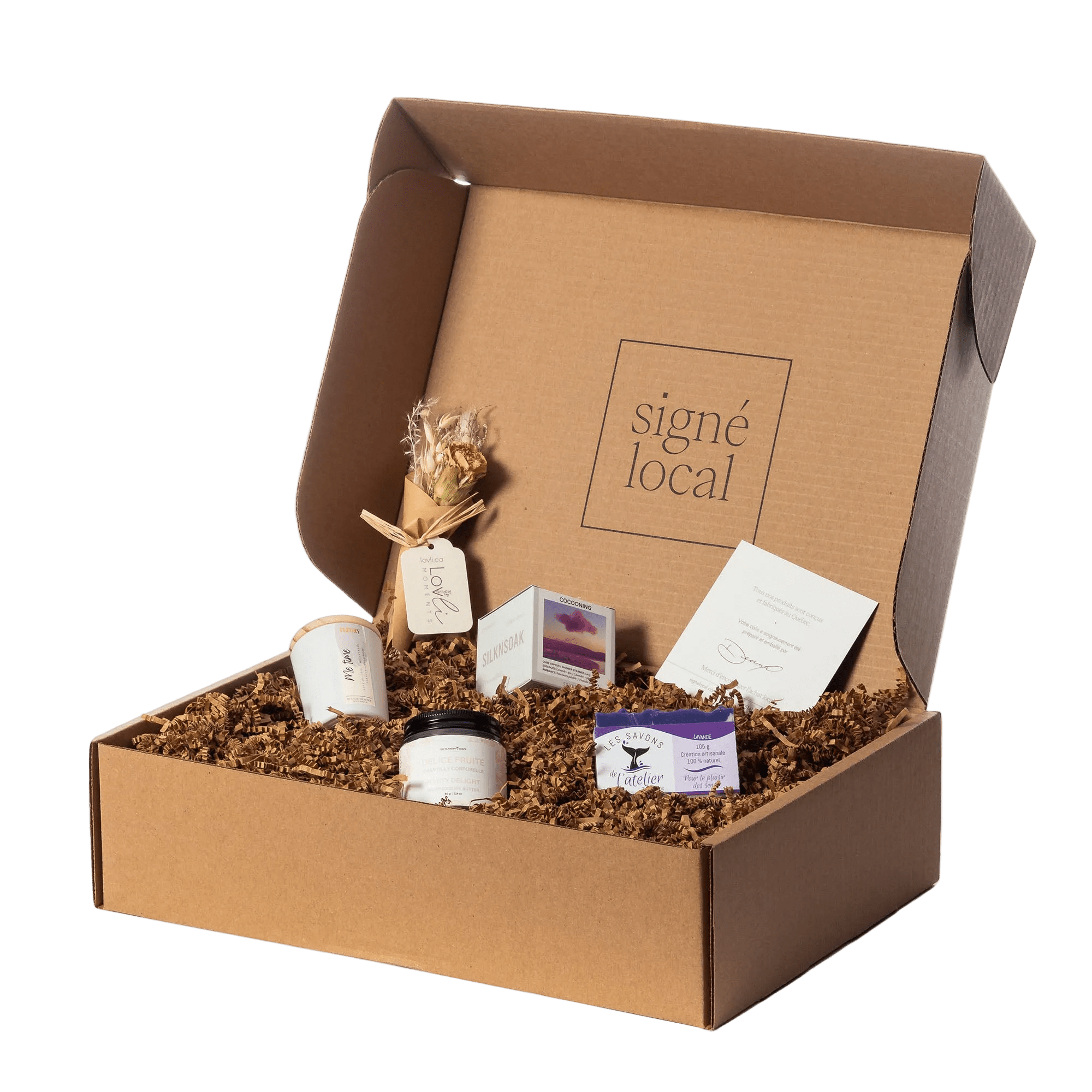 Coffret Moment pour soi avec produits de détente Signé Local