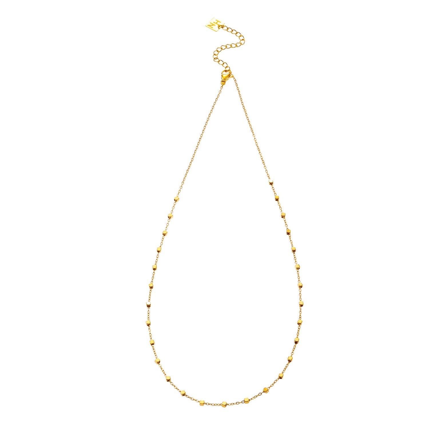 Collier AUREOLE | Chaîne essentielle quotidienne avec délicates perles carrées en or - Les Trouvailles de JustineNECKLACEHACKNEY NINE Jewellery