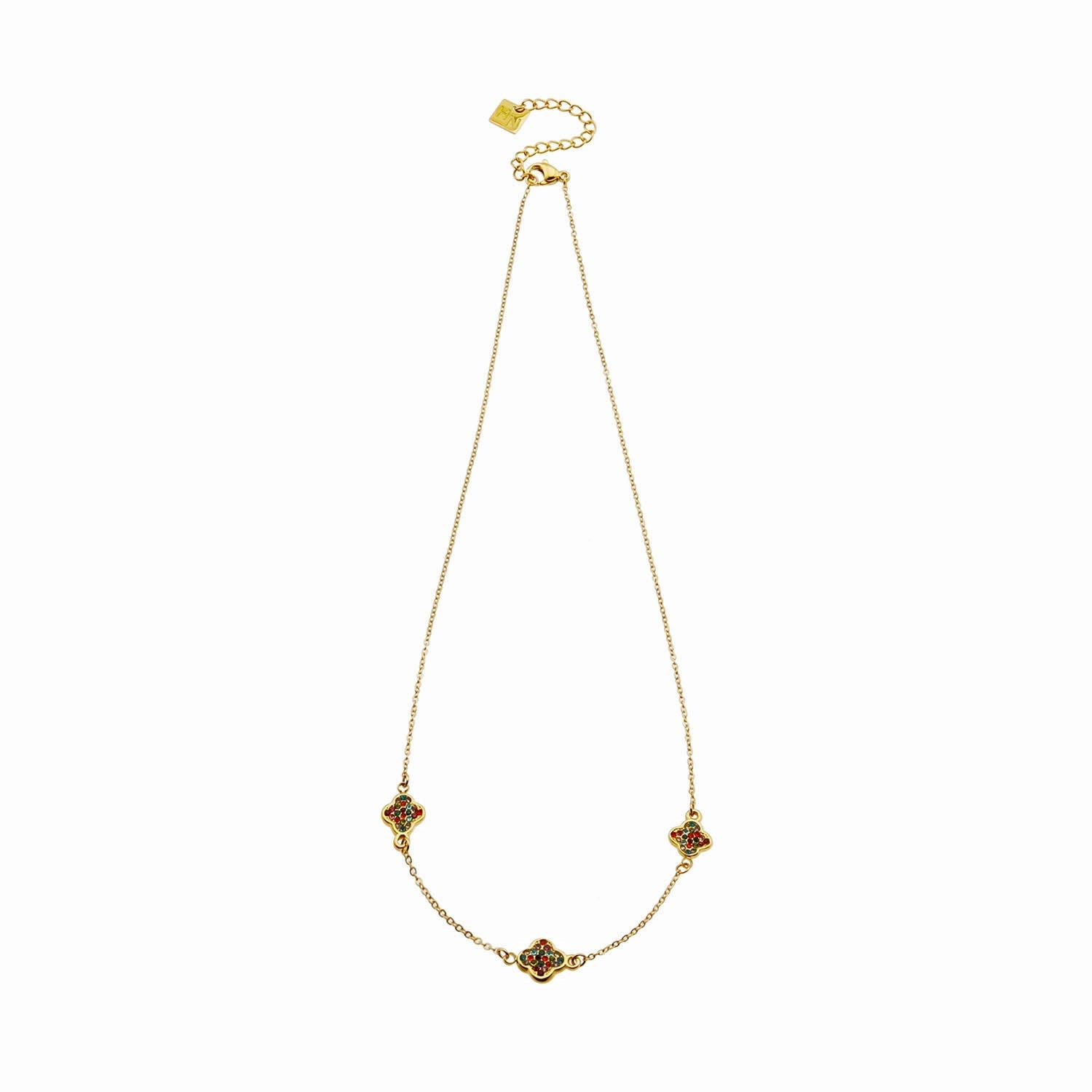 Collier ELLIS | Collier avec charms en zirconia coloré - Les Trouvailles de JustineNECKLACEHACKNEY NINE Jewellery