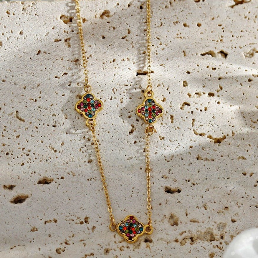 Collier ELLIS | Collier avec charms en zirconia coloré - Les Trouvailles de JustineNECKLACEHACKNEY NINE Jewellery