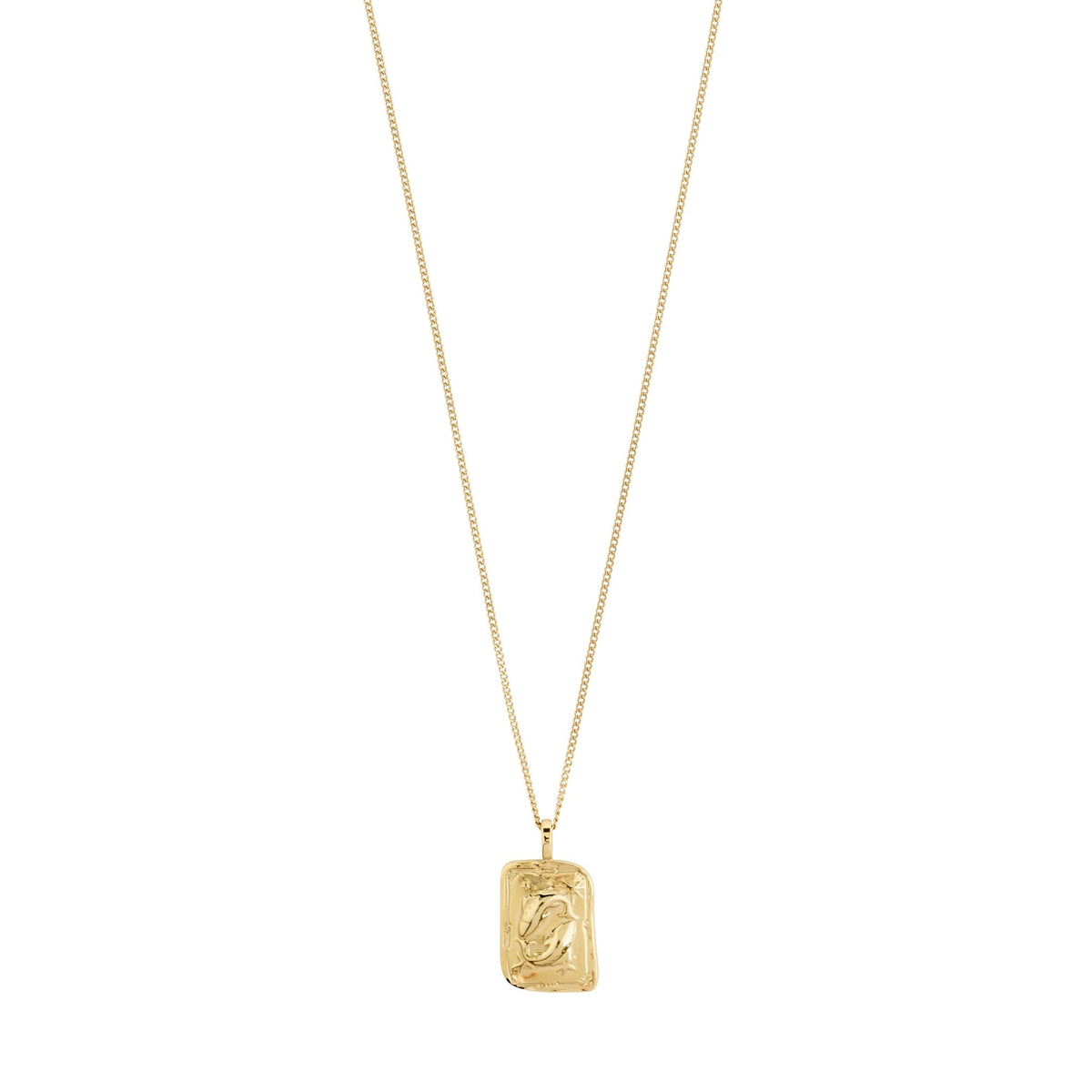 Collier signe du zodiaque Poisson Pilgrim fait à la main avec pendentif réversible, cristaux Preciosa et finition plaquée or ou argent.