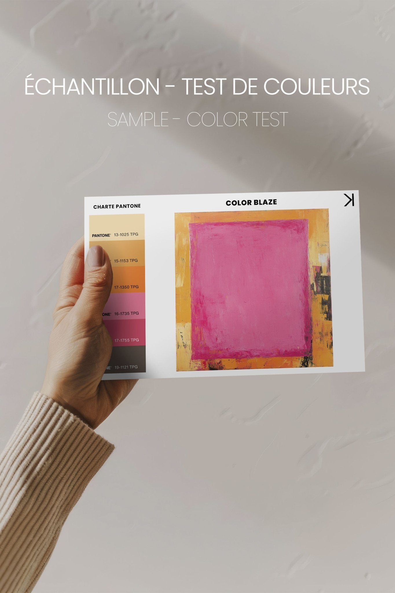 COLOR BLAZE, Oeuvre sur toile étirée - Les Trouvailles de JustinecanvasOleka CanvasÉchantillon - Test de couleursSans Cadre - Monté Galerie
