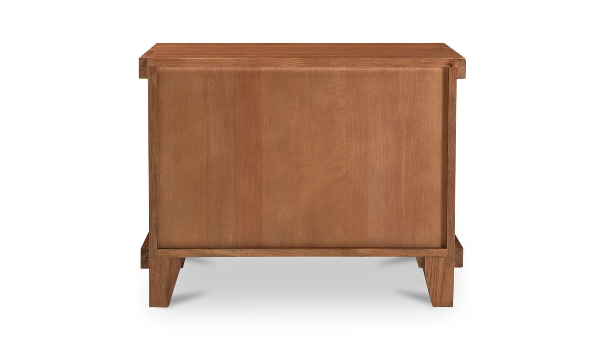 Ensemble de chambre Colton | Lit en cuir et manguier | Style mid-century