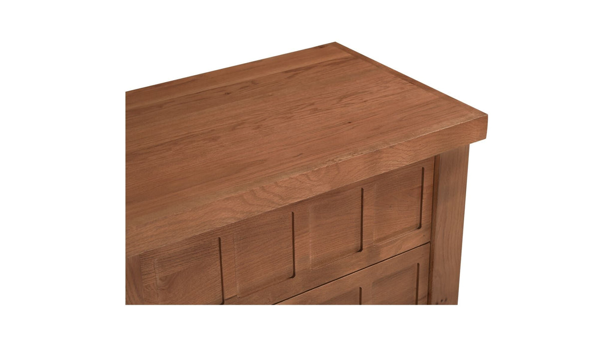 Ensemble de chambre Colton | Lit en cuir et manguier | Style mid-century