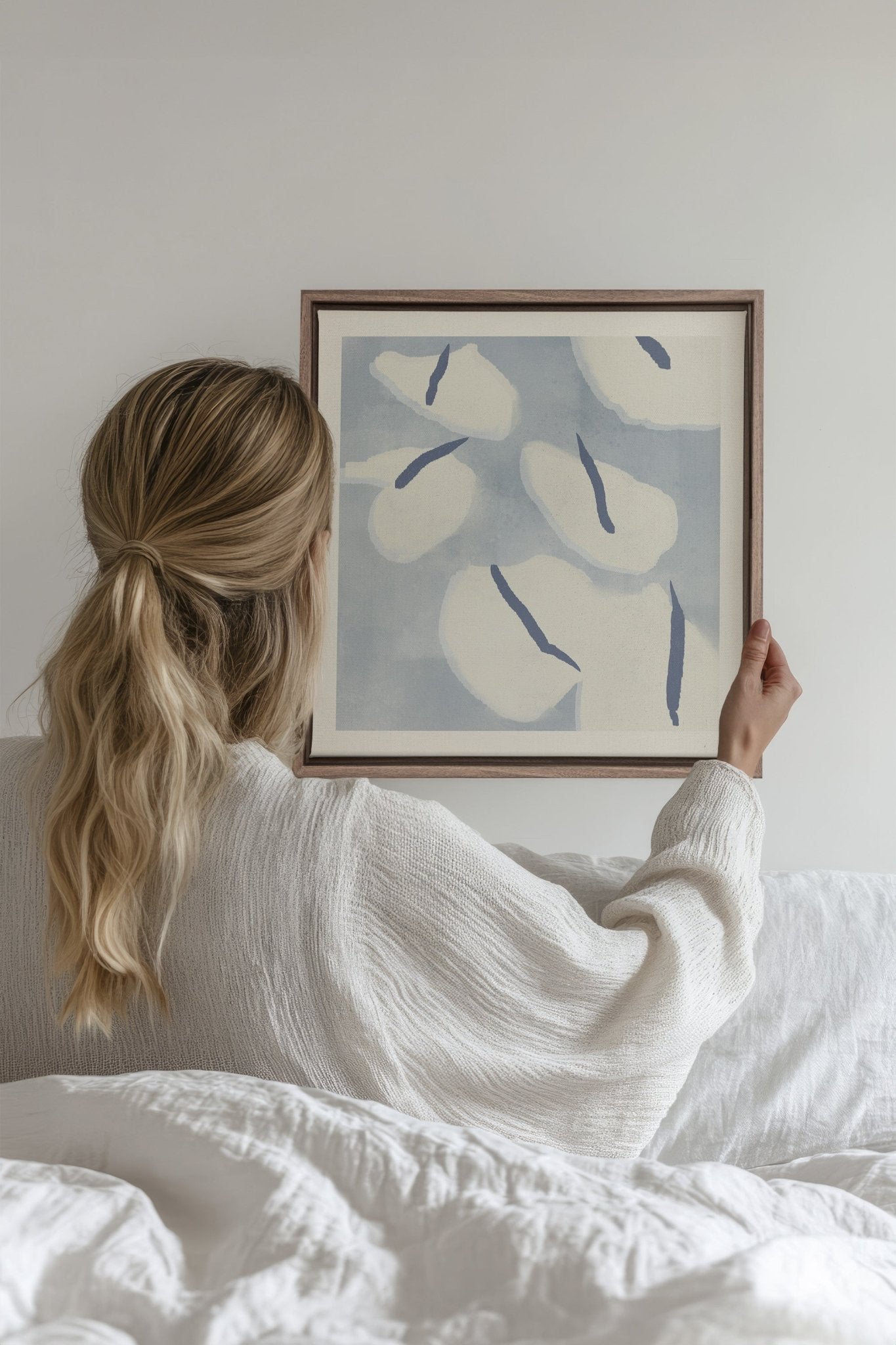 COTON MARINE, Oeuvre sur toile étirée - Les Trouvailles de JustinecanvasOleka Canvas18x18Bois Oak