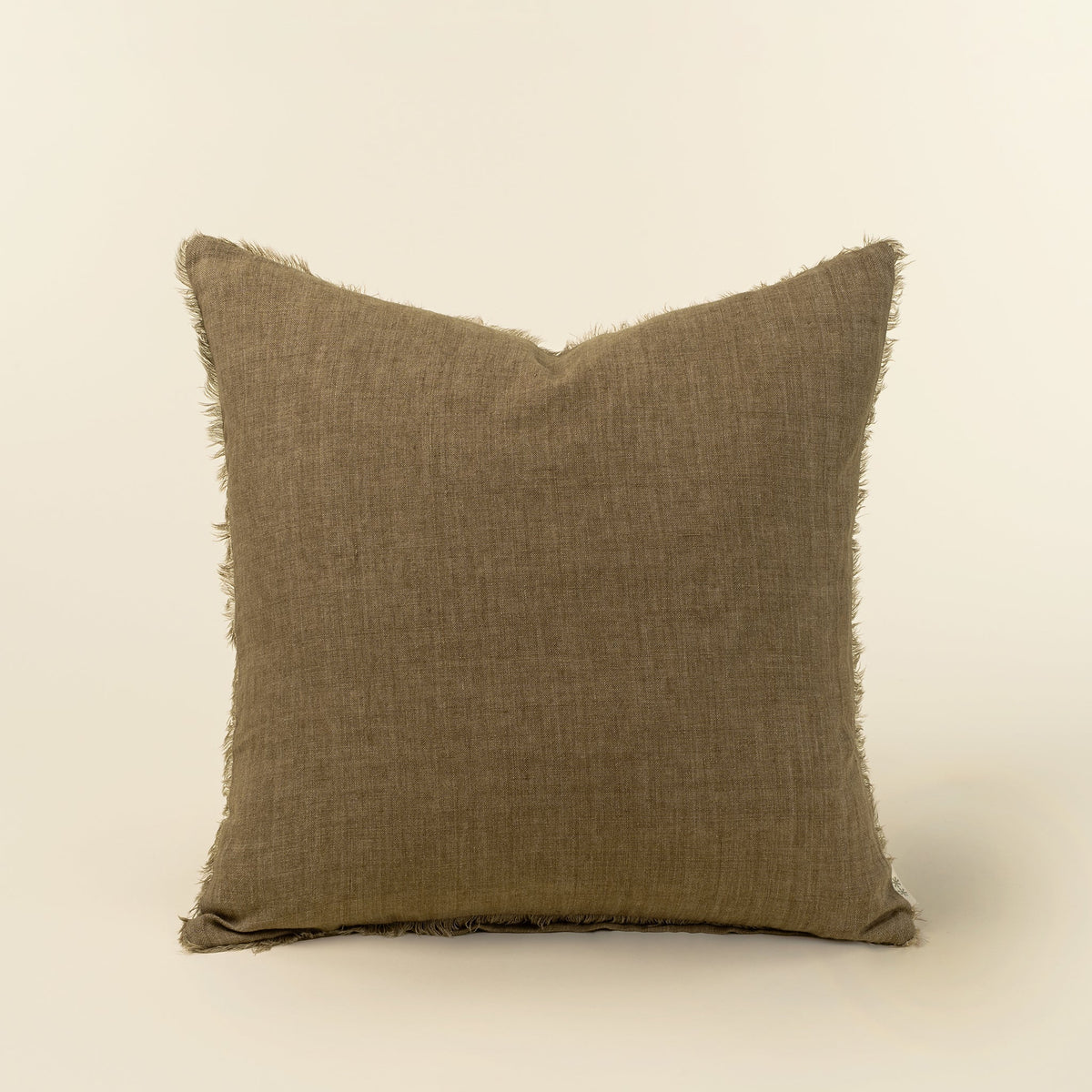 Coussin décoratif en lin Lina hazelnut 20x20