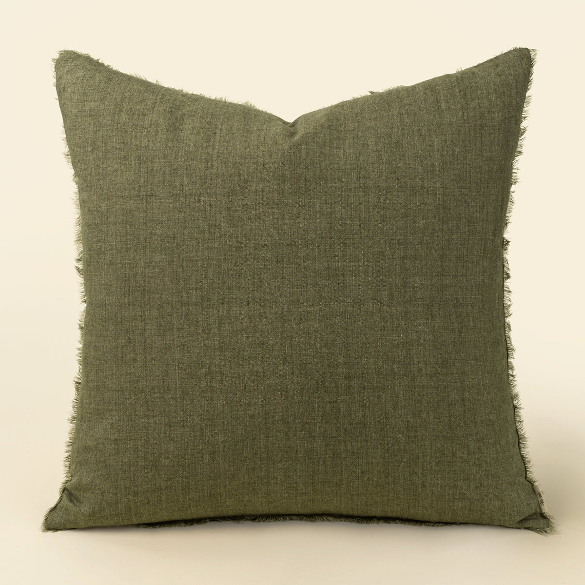 Coussin décoratif en lin Lina kelp 24x24