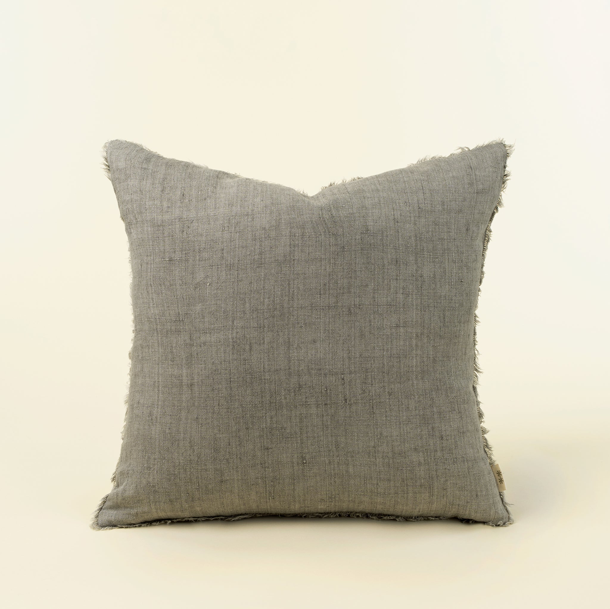 Coussin décoratif en lin Lina warm grey 20x20