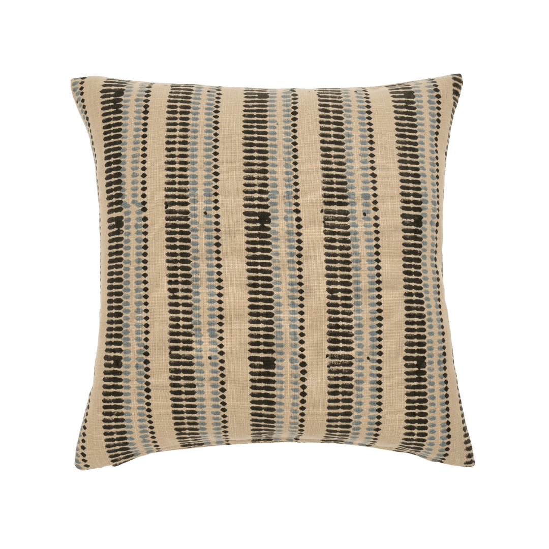 Coussin Ishita à motifs bloc | 50 x 50 cm | Fait à la main | Coton biologique - Les Trouvailles de JustineIndaba HomeCOVER WITH FEATHER DOWN FILLER