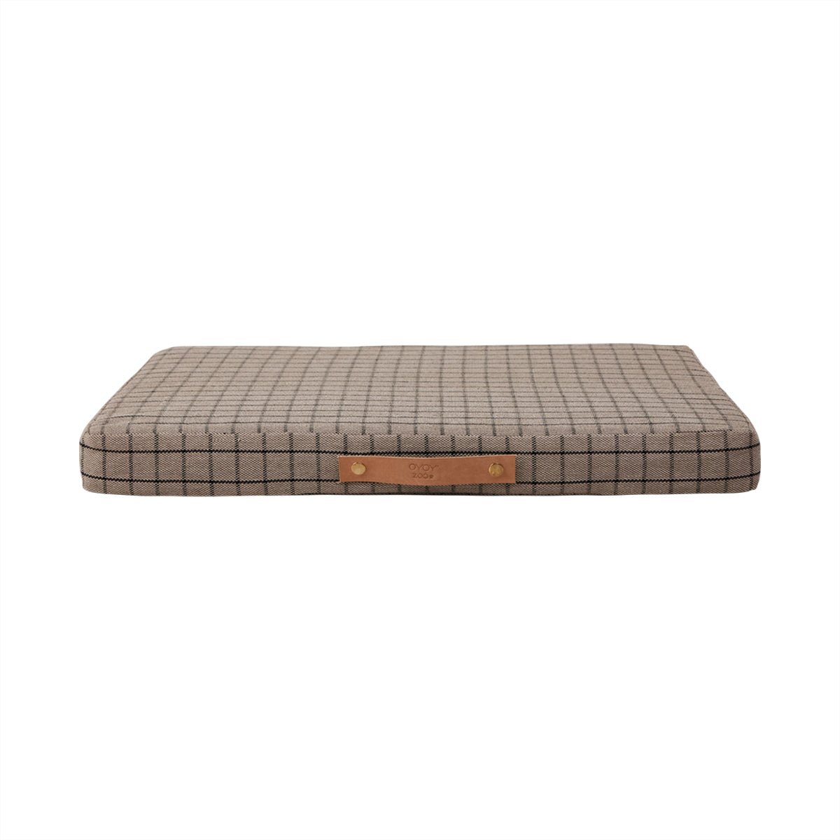 Coussin pour chien Milo Grid moyen format en coton biologique OYOY Living Design, coussin confortable avec housse amovible.