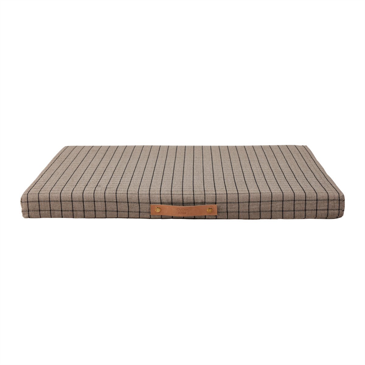 Coussin pour chien Milo Grid grand format en coton biologique OYOY Living Design, coussin confortable avec housse amovible.