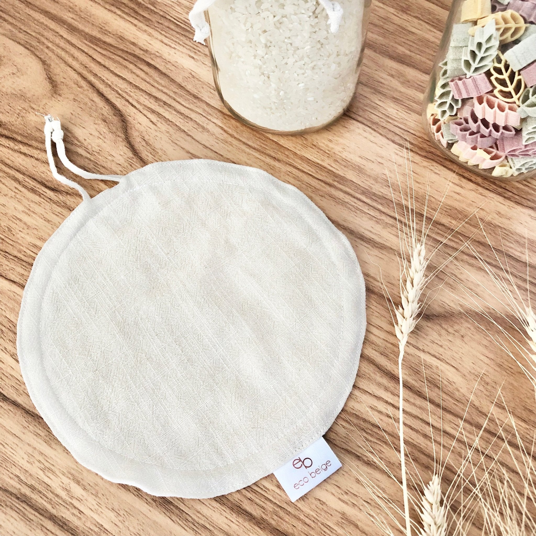 Couvercles en lin pour pots et bols réutilisables | Fait à la main - Les Trouvailles de JustineKitchen AccessoriesEco BeigeCouvercle pour pot