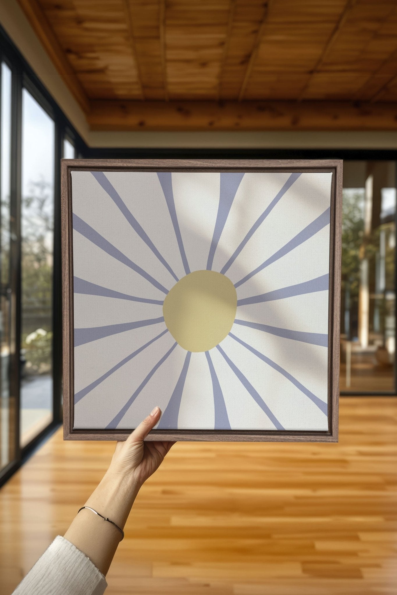 DAISY DREAM, Oeuvre sur toile étirée - Les Trouvailles de JustinecanvasOleka Canvas18x18Bois Oak