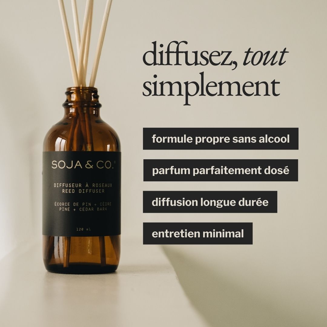Diffuseur à roseaux | Écorce de pin & cèdre | SOJA&CO