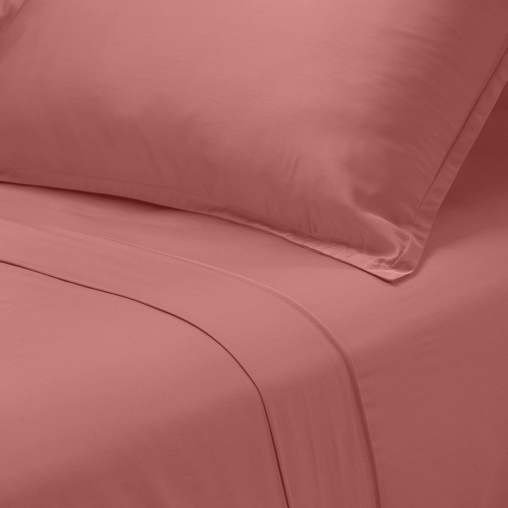 Ensemble de draps rouille Bambou Brunelli lit king