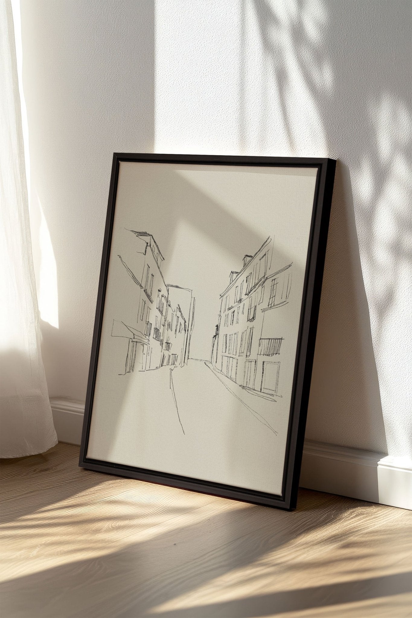 ESQUISSE URBAINE, Oeuvre sur toile étirée - Les Trouvailles de JustinecanvasOleka Canvas12x16Noir