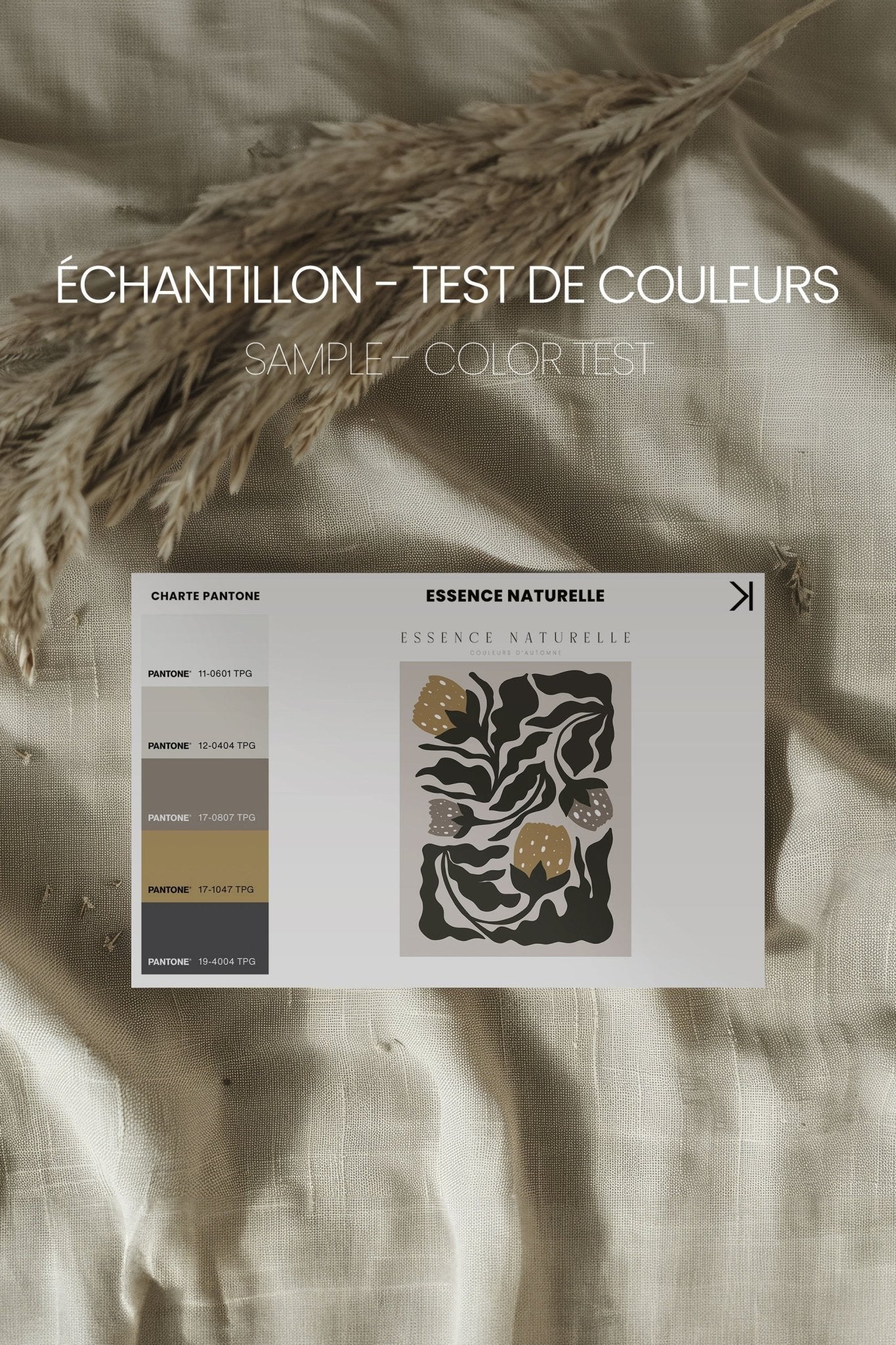 ESSENCE NATURELLE, toile imprimée - Les Trouvailles de JustinecanvasOleka CanvasÉchantillon - Test de couleursSans cadre