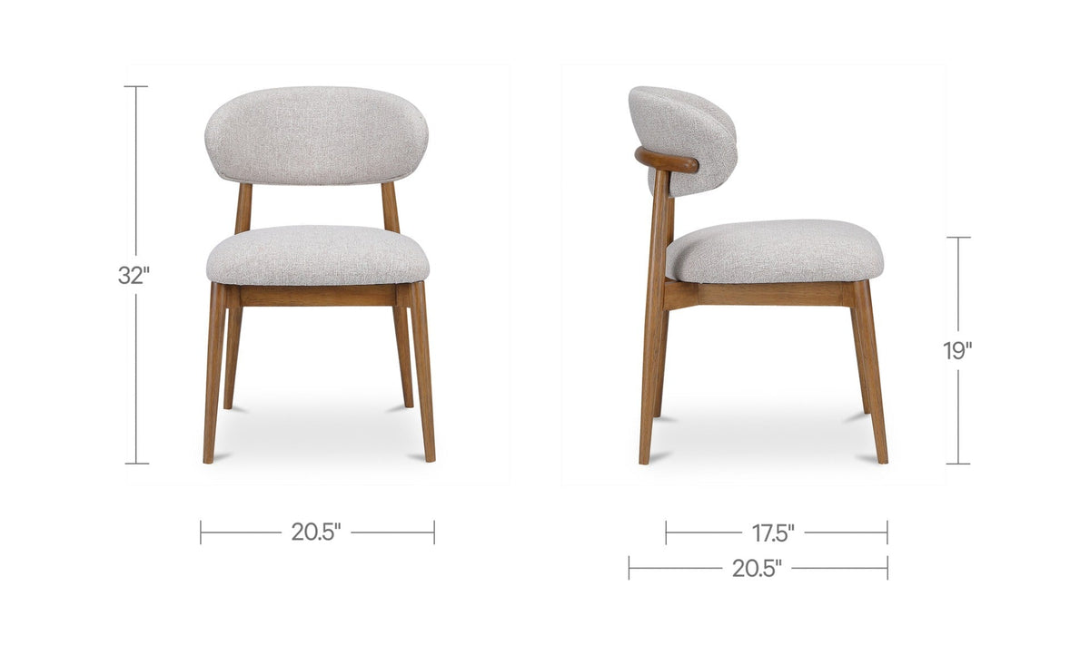 Chaise de salle à manger Etta | Style mid-century | 4 options de revêtement