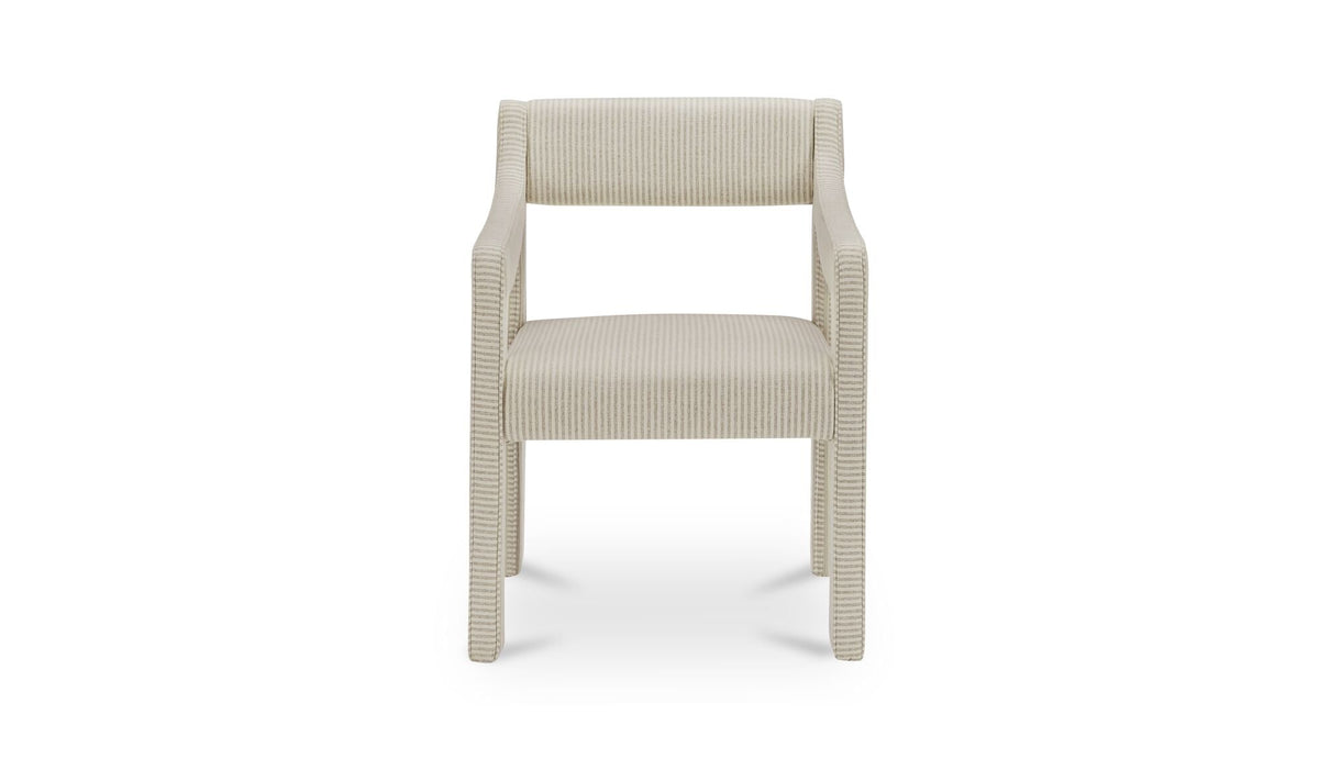 Chaise de salle à manger Evelyn | Accoudoirs rembourrés | 2 options de revêtement
