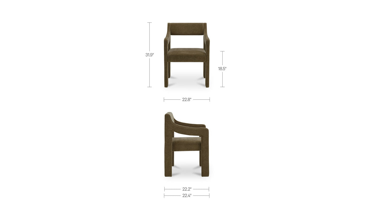 Chaise de salle à manger Evelyn | Accoudoirs rembourrés | 2 options de revêtement