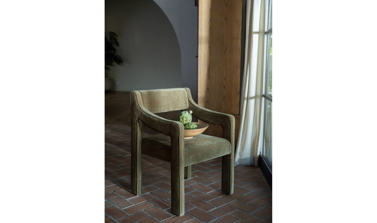 Chaise de salle à manger Evelyn | Accoudoirs rembourrés | 2 options de revêtement
