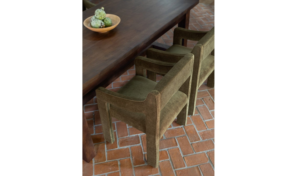 Chaise de salle à manger Evelyn | Accoudoirs rembourrés | 2 options de revêtement