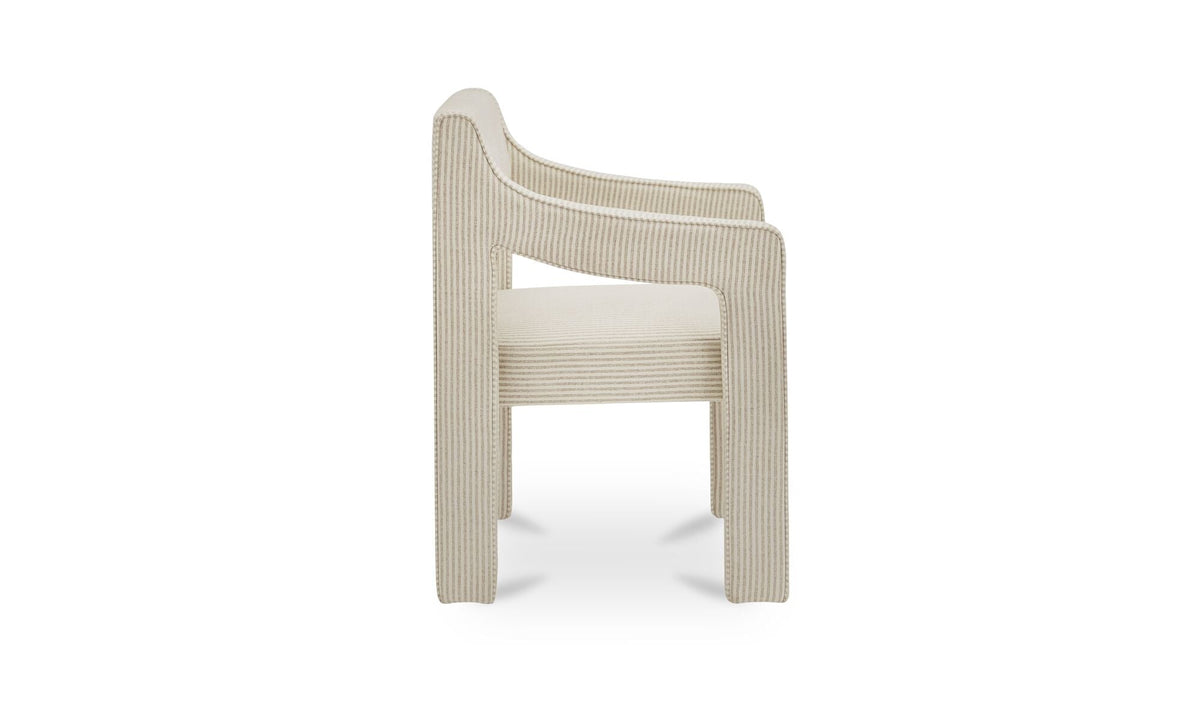 Chaise de salle à manger Evelyn | Accoudoirs rembourrés | 2 options de revêtement