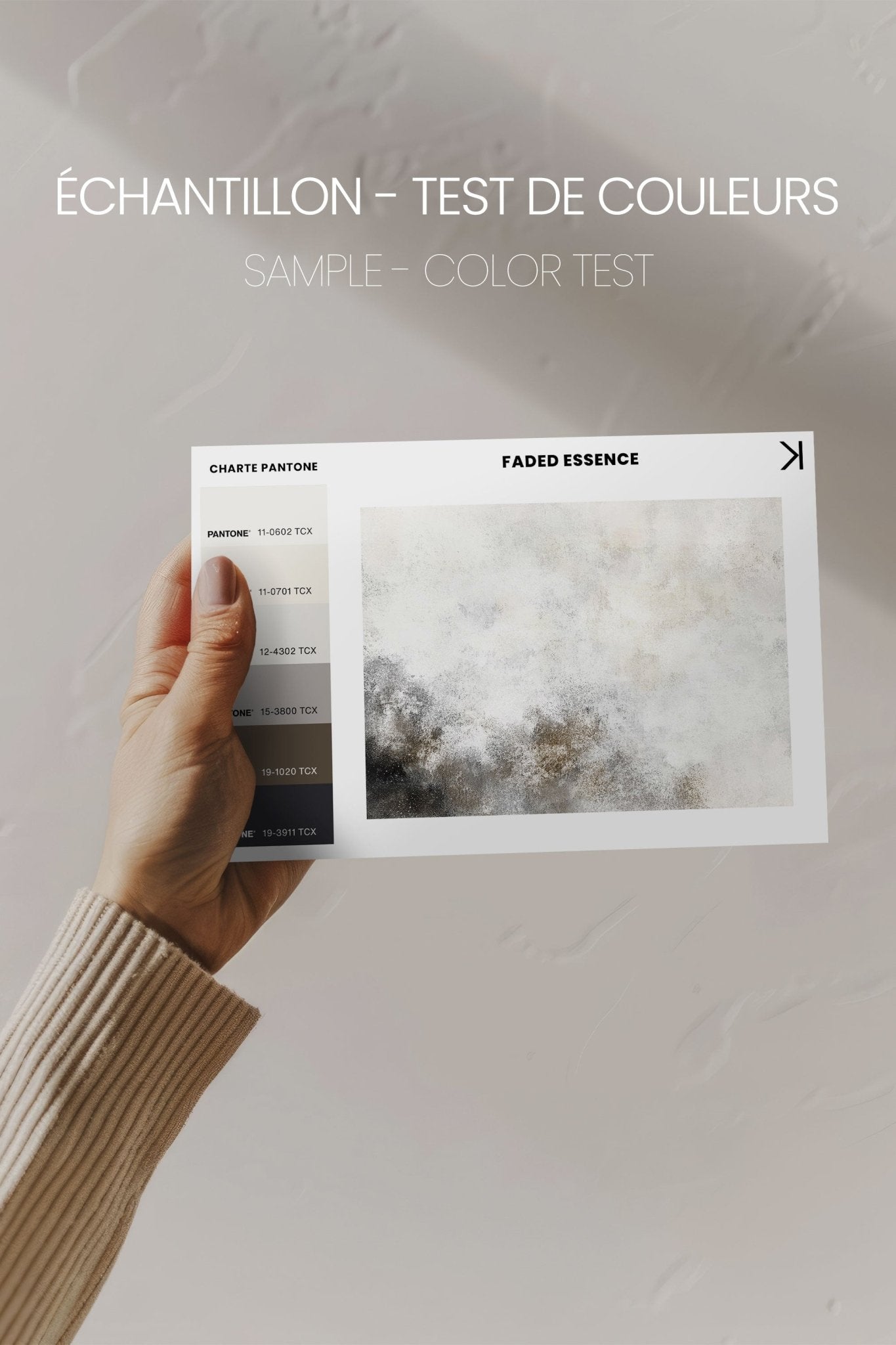 FADED ESSENCE, Oeuvre sur toile étirée - Les Trouvailles de JustinecanvasOleka CanvasÉchantillon - Test de couleursSans Cadre - Monté Galerie