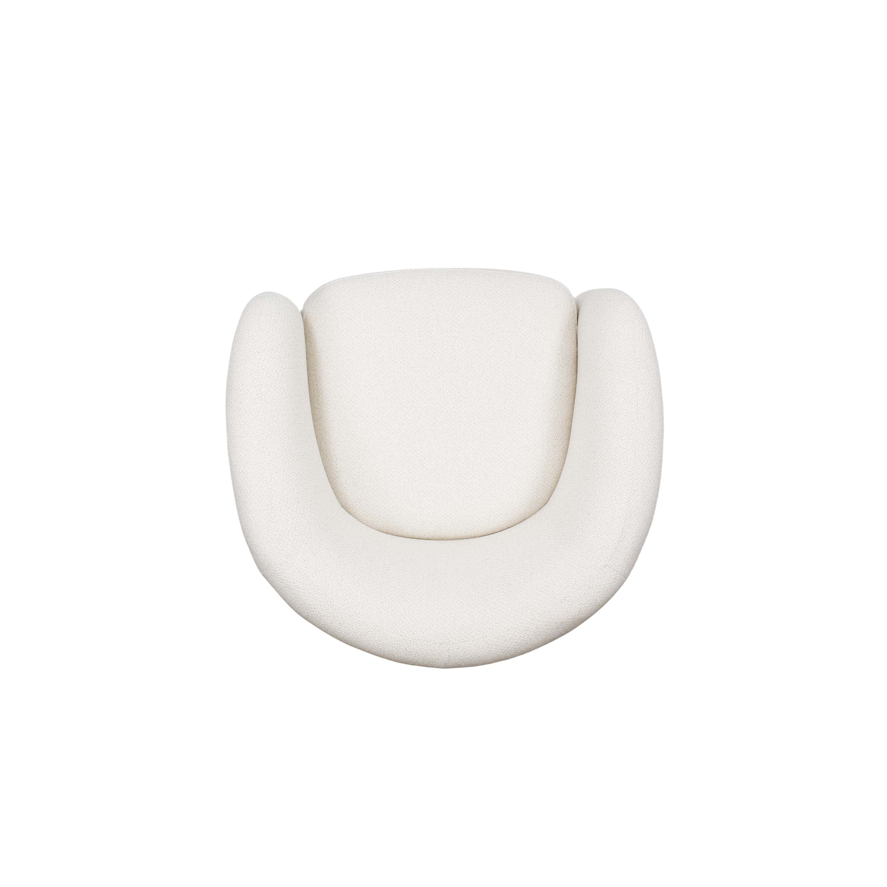 Fauteuil d’appoint Chloe en tweed | 103 × 75 × 95 cm | Crème