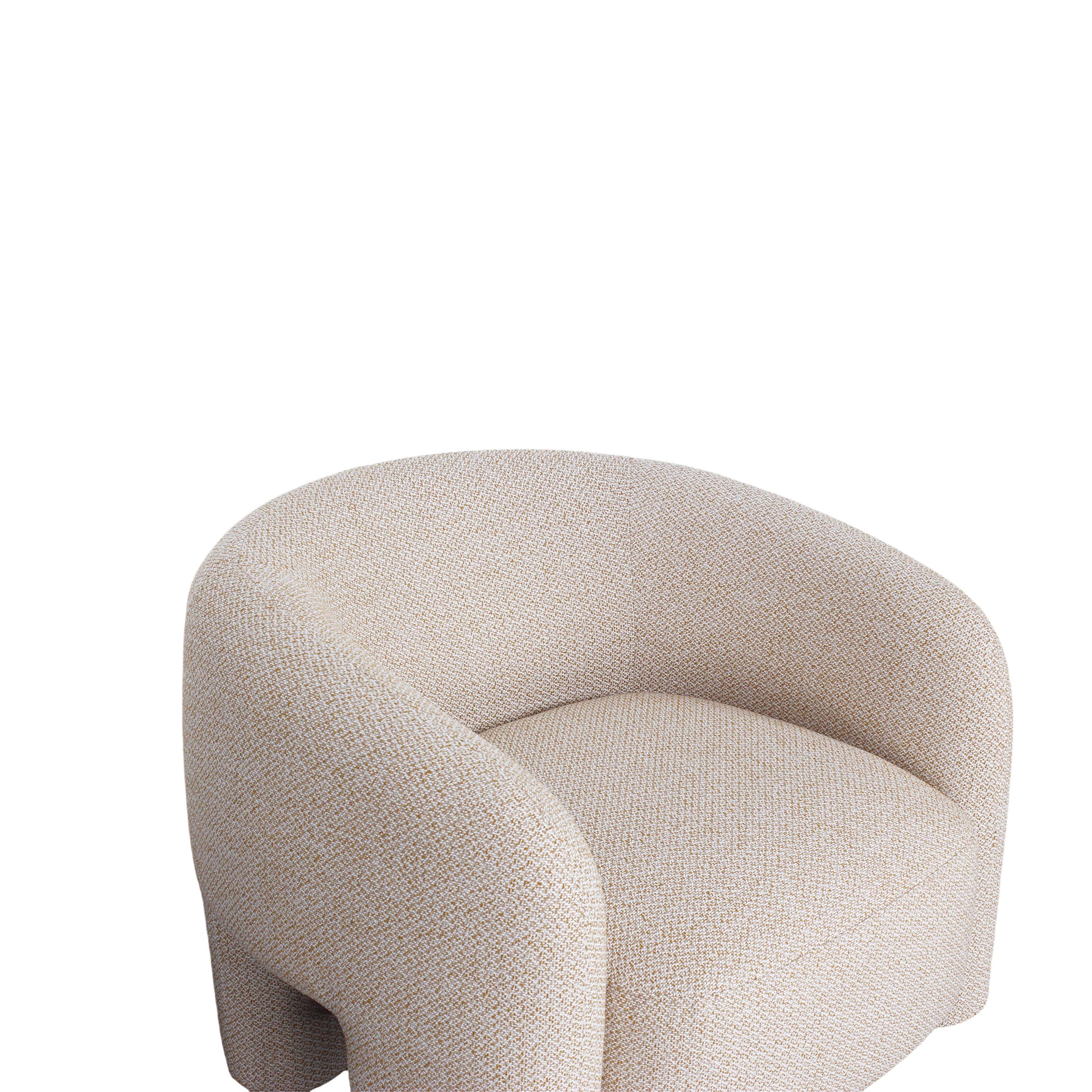 Fauteuil d’appoint Chloe en Tissu Tweed | Beige