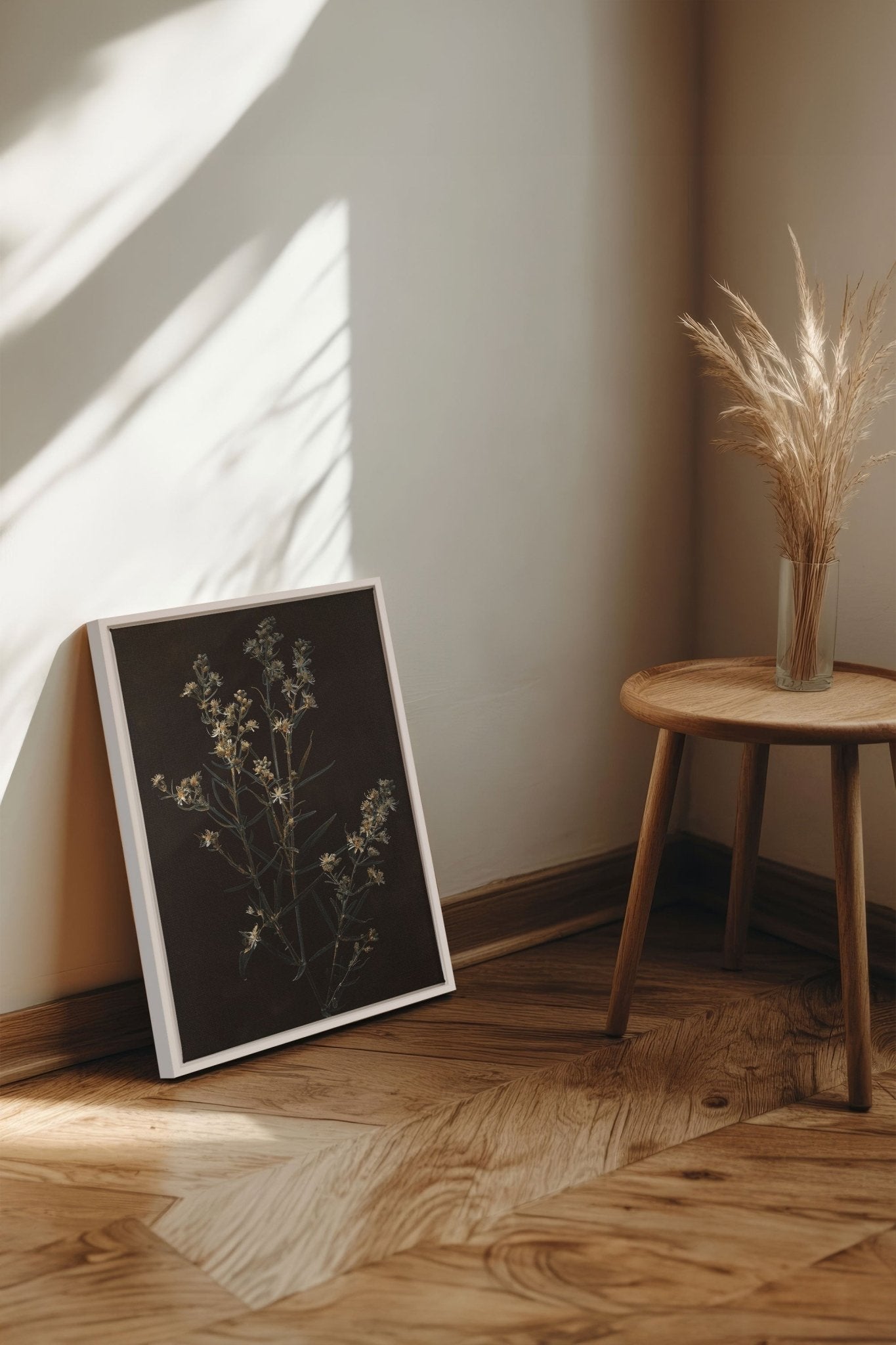 FLEUR D'ARGENT, Oeuvre sur toile étirée - Les Trouvailles de JustinecanvasOleka Canvas12x16Blanc