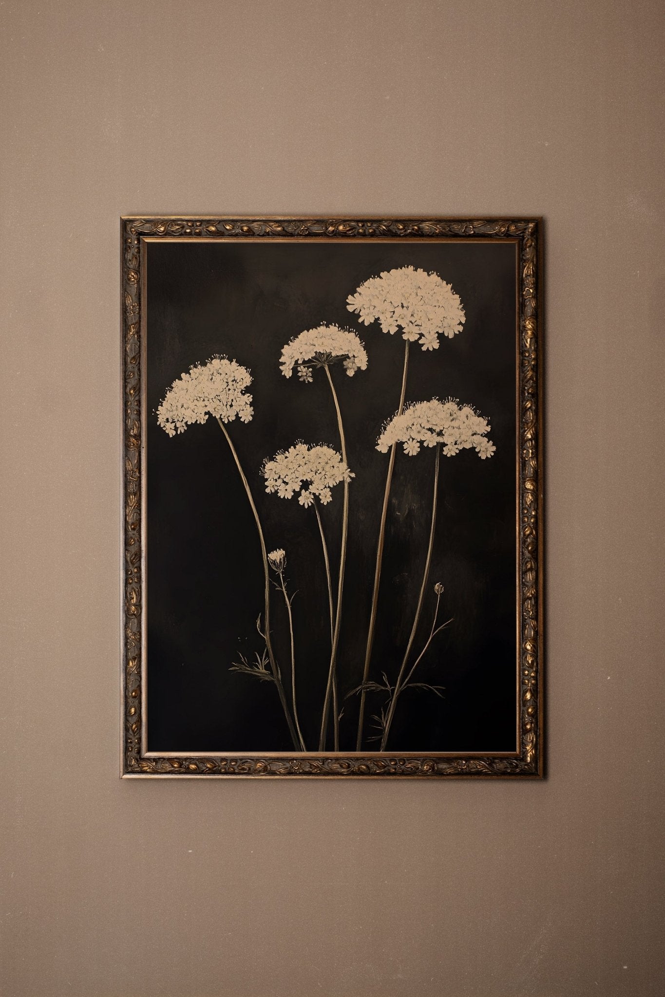 FLEURS DE MINUIT, CADRE VINTAGE BRONZE - Les Trouvailles de JustineCadre VintageOleka Canvas9x12Bronze