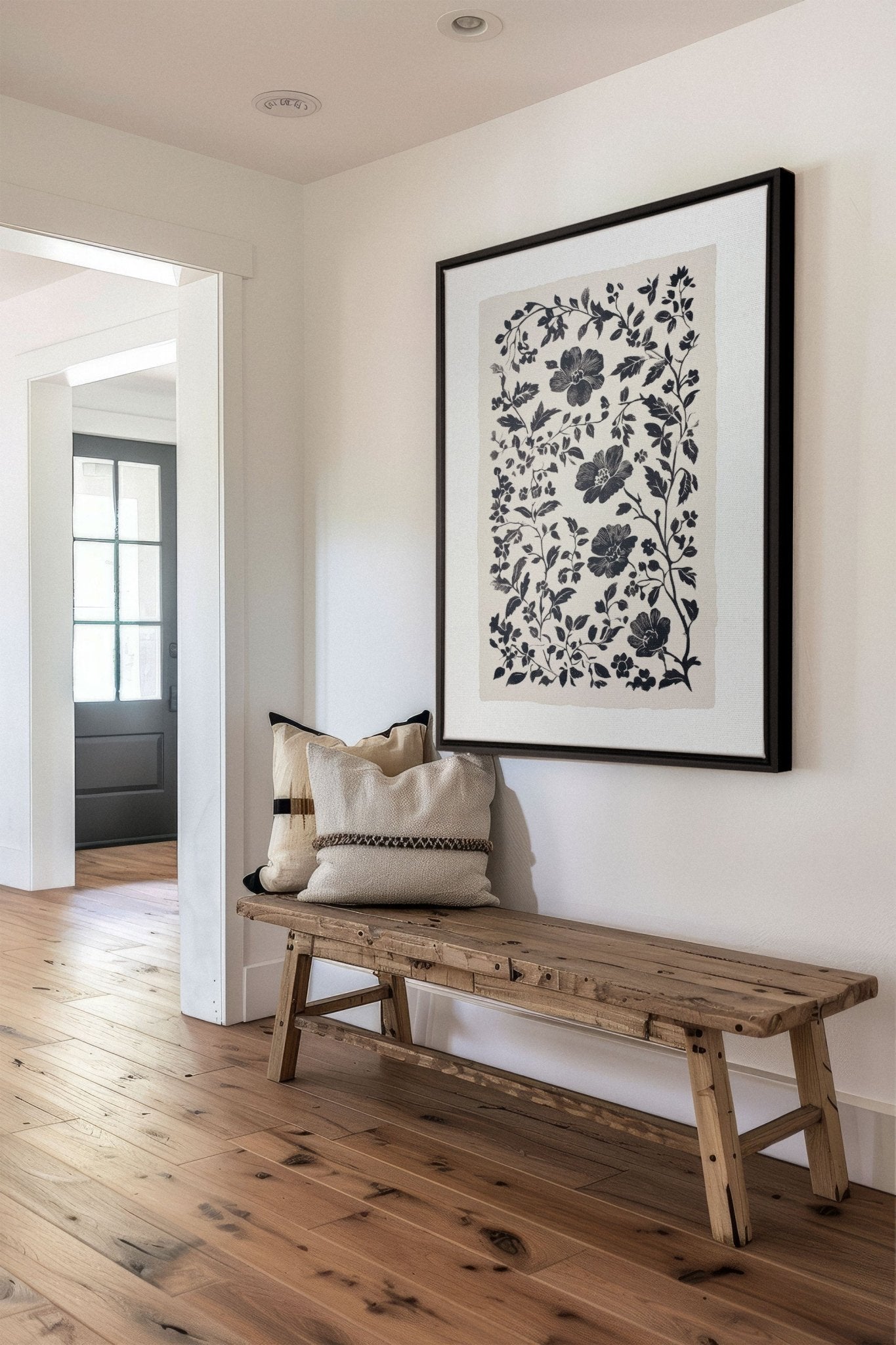 FLORAL SHADOW, Oeuvre sur toile étirée - Les Trouvailles de JustinecanvasOleka Canvas12x16Noir