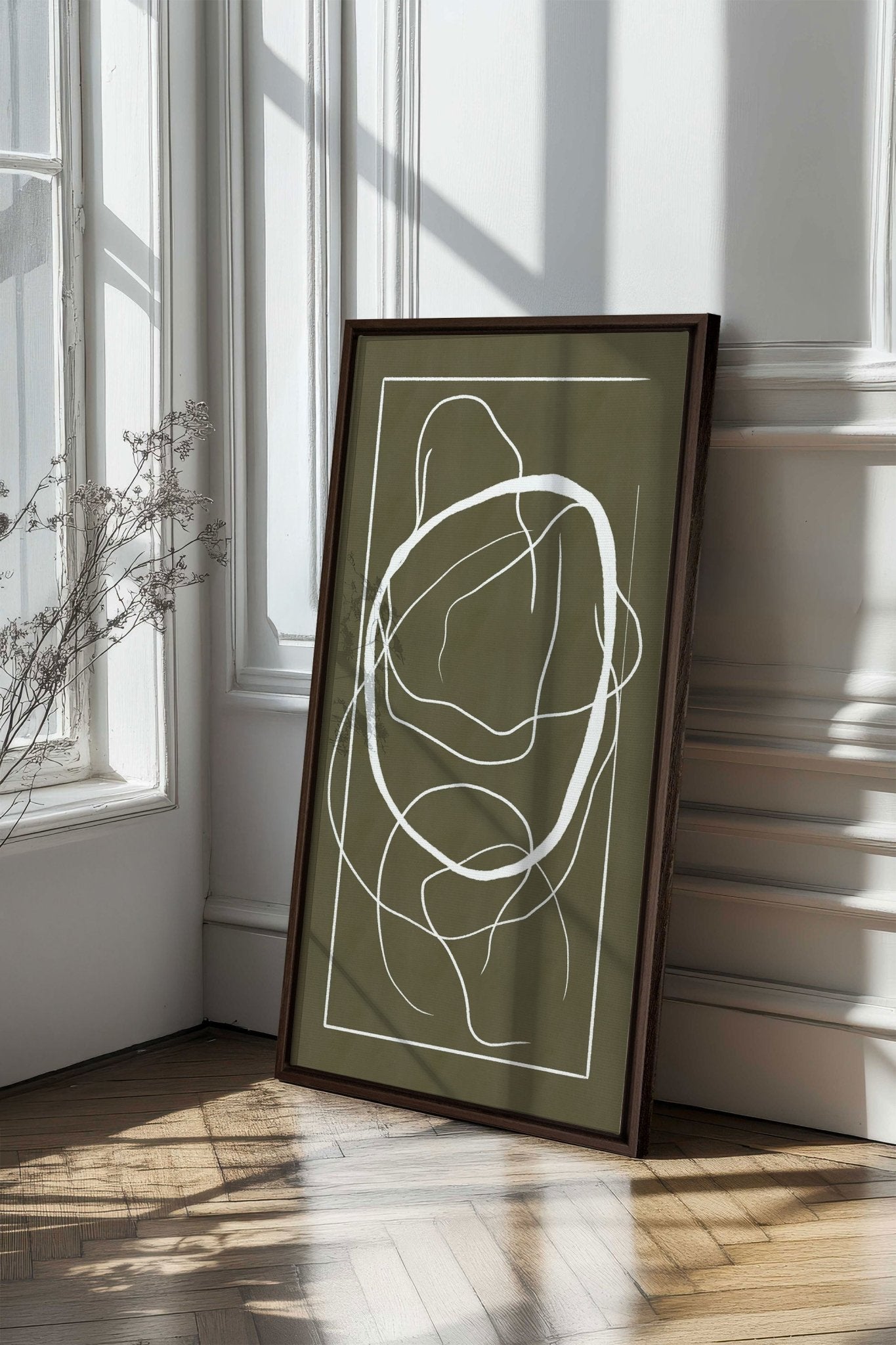 FLOWING HARMONY, Oeuvre sur toile étirée - Les Trouvailles de JustinecanvasOleka Canvas16x32Espresso
