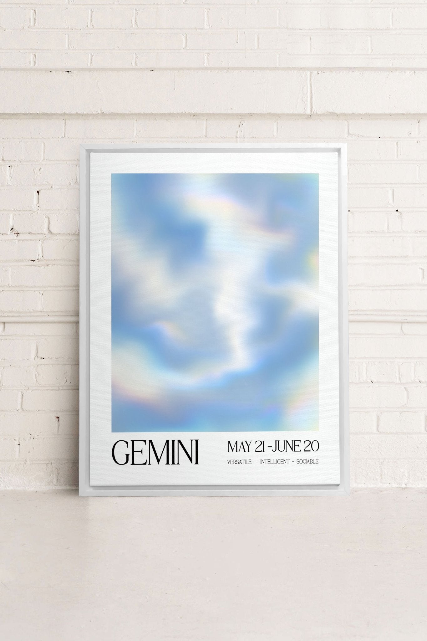 GEMINI, Oeuvre sur toile étirée - Les Trouvailles de JustinecanvasOleka Canvas9x12Blanc
